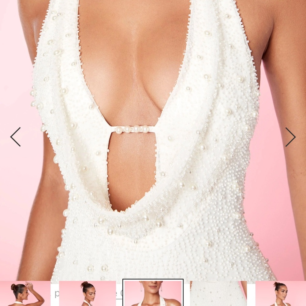Oh Polly- Versailles white pearl dress - Picture 3 of 4